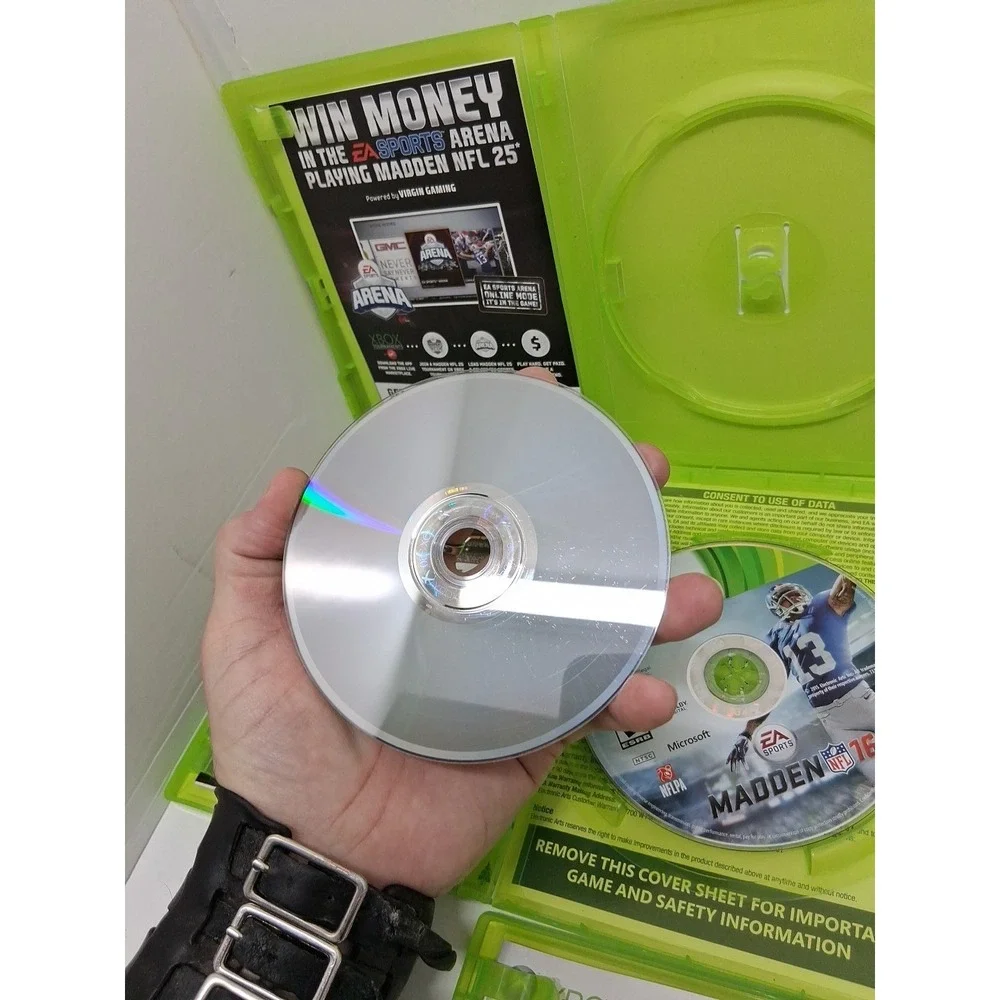 Xbox 360 Lot Of 5 Games, NFL MADDEN 08, 16, 25, Fifa 07 Soccer, The Biggest...